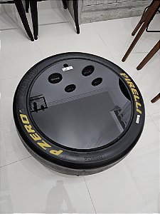 Mesa de Centro Pneu Slick - Pirelli 265/645 18" - Amarelo