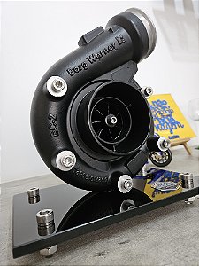 Expositor Turbina Borg Warner + base de Vidro - Preto Fosco