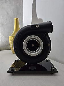 Expositor Turbina Master Power GG + base de Vidro - Preto Brilho