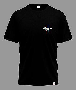 Camiseta Ford Mustang Bordado - Preta