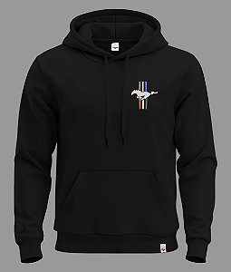 Moletom Ford Mustang Bordado - Preto