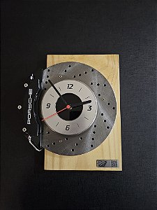 Relógio Parede 3.0 Disco de Freio PERFURADO - Porsche Preto