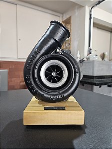 Expositor com Turbina Master Power .70 + Base Madeira - Preto Fosco