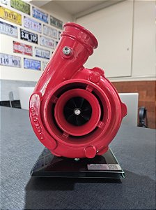 Expositor com Turbina Delphi .70 + Base Vidro - Vermelha