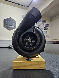 Expositor com Turbina Biagio .70 + Base Madeira - Preto Fosco