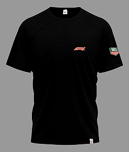 Camiseta F1 Bordado - Preta