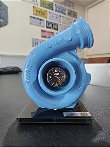 Expositor Turbina Garrett .60 + Relógio BMW M + Base de Vidro - Azul