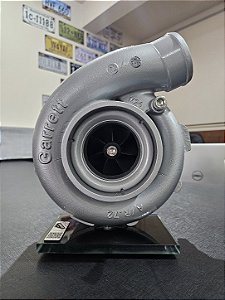 Expositor Turbina Garrett .72 + Base de Vidro - Preto Fosco