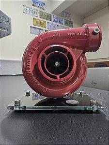Expositor Turbina Borg Warner + Base de Vidro - Vermelha