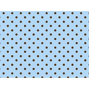 Tnt Estampado Metro - Azul com Bolinha Preta Pequena