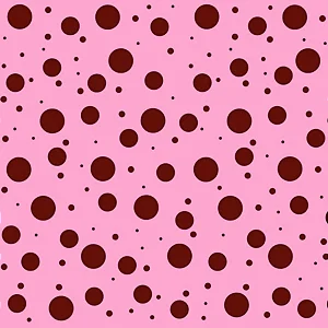 Tnt Estampado Metro - Rosa com Bolinha Marrom Mista