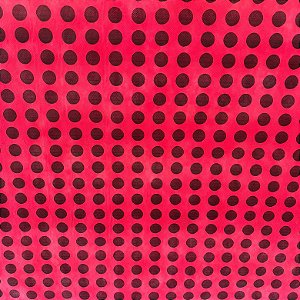 Tnt Estampado Metro - Vermelho com Bolinha Preta Alinhado
