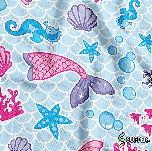 Tnt Estampado Metro - Sereia Azul
