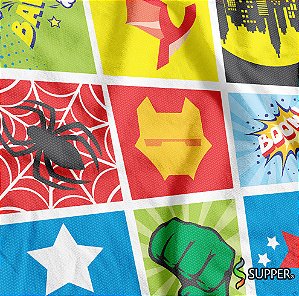 Tnt Estampado Metro - Heróis