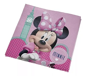GUARDANAPO FOLHA DUPLA MINNIE ROSA - 16un