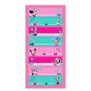 ADESIVO RETANGULAR MINNIE ROSA