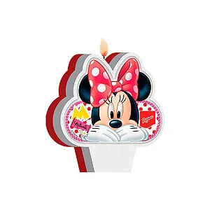 VELA PLANA MINNIE VERMELHA