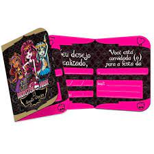 CONVITE PEQUENO MONSTER HIGH EF 741 DESEJOS