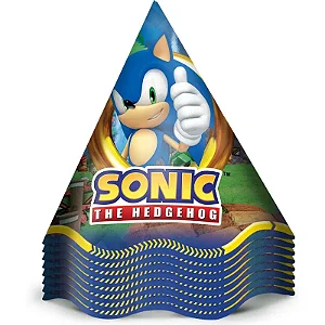 CHAPEU ANIVERSÁRIO SONIC - 12un