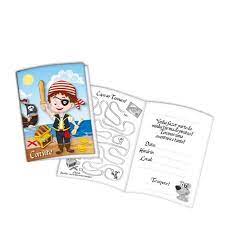 CONVITE PIRATAS C/ 8 UNID -FESTCOLOR - C
