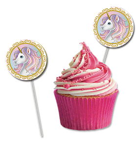 BANDEIRINHA PARA DOCINHOS UNICORNIO - 08 un