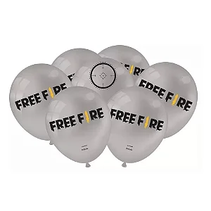 BALAO N 9 IMP ESPC. PRATA  FREE FIRE - 25 un