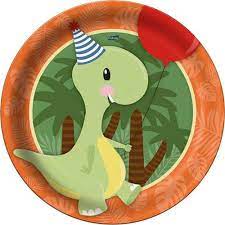 PRATO RED PAPEL DINO BABY PCT C/8 UN - FESTCOLOR