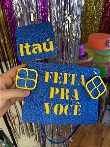 Tiara Placa e Brinco Carnaval Itaú – 1 Kit
