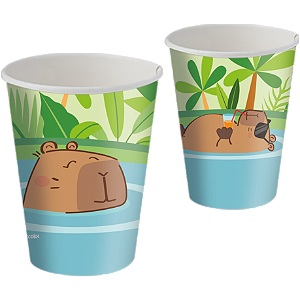 Copo de Papel 200ml Festa Capivara - 8 Unidades - Festcolor