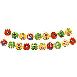 Faixa Decorativa Festa Super Mario - 1 Unidade - Festcolor