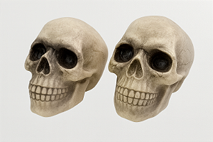 Enfeite de Caveira Assustadora – 11 cm (Kit com 2 unidades)