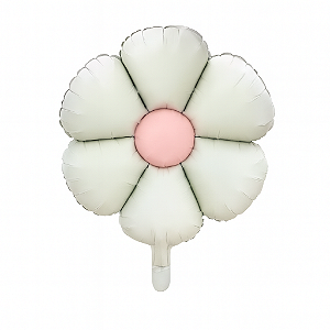 Balão Metalizado Flor Margarida – 47,5 x 59,5 cm – 1 unidade – Creme
