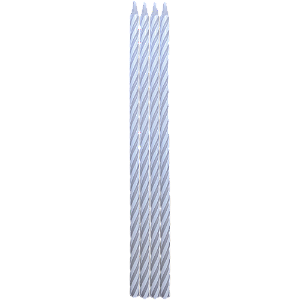 Vela Palito Espiral Branca Grande 15cm – 4 Unidades
