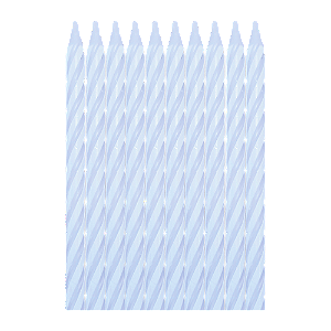Vela Palito Espiral Branca Pequena 6cm – 10 Unidades