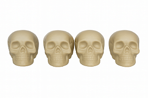 Enfeite crânio Halloween – 4 unidades