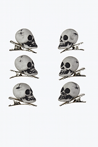 Presilha Halloween Caveira 2,5 cm – 6 Unidades
