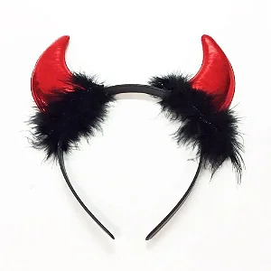 Tiara Diabinho Tecido Luxo – 1 Unidade