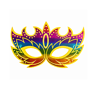 Máscara Carnaval Veneze – 12 Unidades – Amarelo