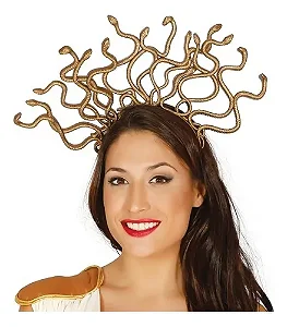 Tiara Medusa 44x30 cm - 1 Unidade - Marrom