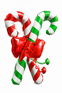 Balão Metalizado Bengala Dupla 47,5x60 cm - 1 Unidade