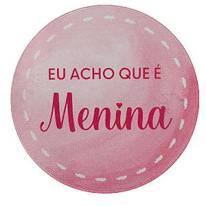 Adesivo Chá Revelação Eu Acho Menina – 24 Unidades – Rosa