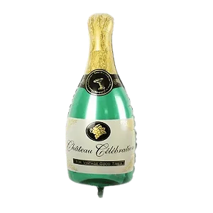 Balão Metalizado Champagne 51x100 cm - 1 Unidade