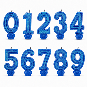Vela Super Numero Azul