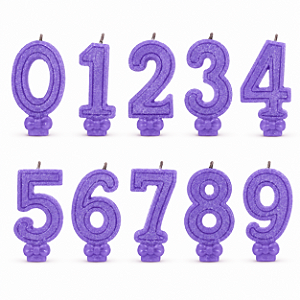 Vela Super Numero Lilas