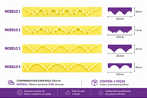 Conjunto de Réguas Decorativas Cod. 1 C/4 Peças Blue Star