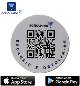 Tag Adesivo Redondo "Achou-me?" - Cor Branca