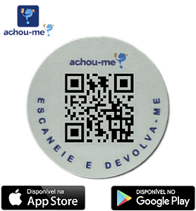 Tag Adesivo Redondo "Achou-me?" - Cor Verde