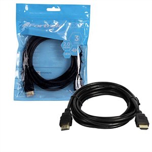 CABO FORTEK HDMI 1.4 3D 1,8 METROS FULL HD ALTA VELOCIDADE