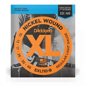 ENCORDOAMENTO DADDARIO GUITARRA EXL 110 TENSAO 010 - 046