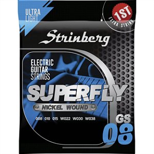 ENCORDOAMENTO STRINBERG GUITARRA GS-08 TENSAO 08